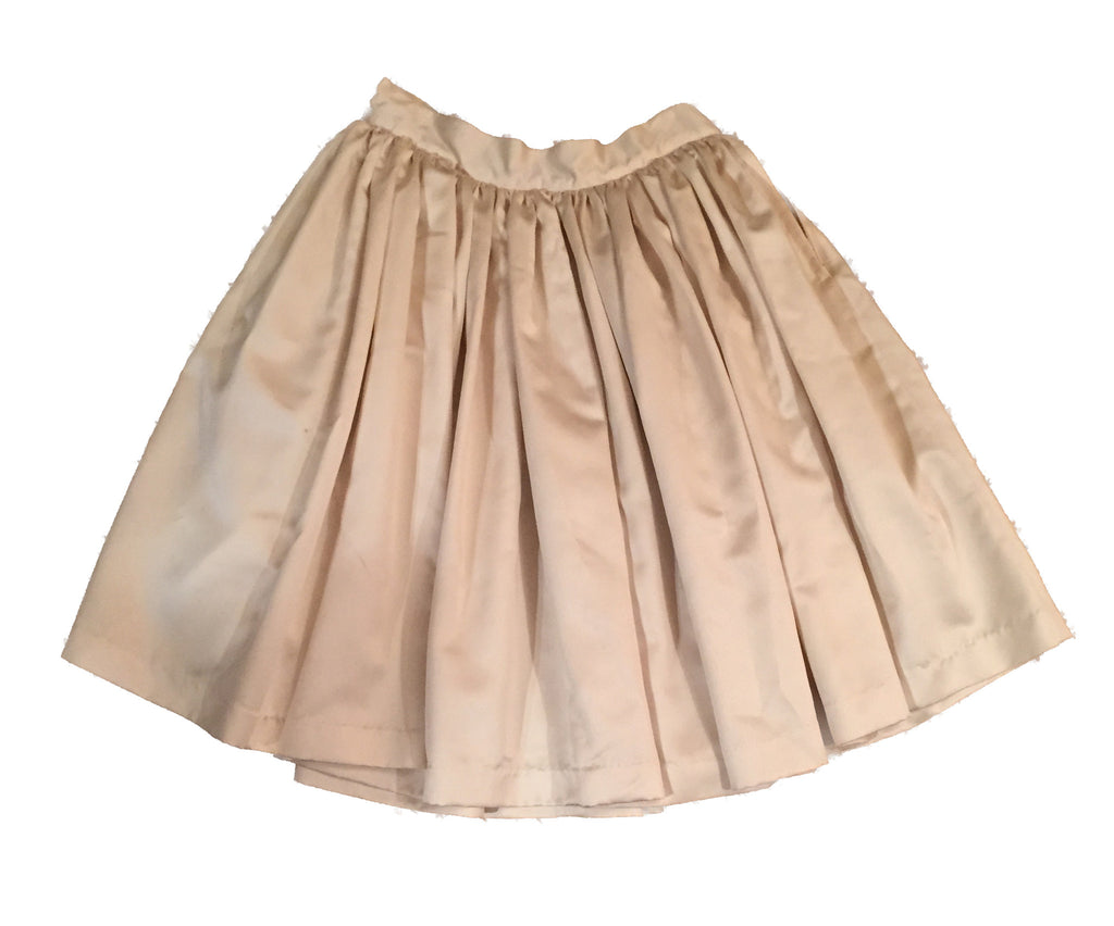 Scarlet Satin Gathered Skirt - refashioner - 2