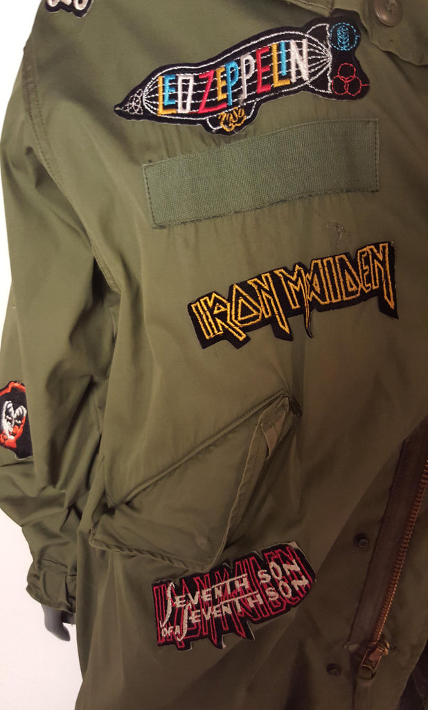 Army Rock n Roll Parka with Patches - refashioner - 7