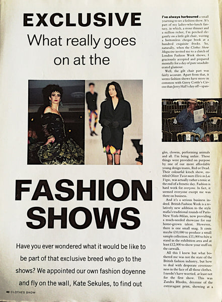 The Shows (when LFW was young) - refashioner