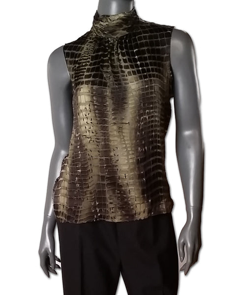 St John 1990s Devoré Snakeskin Shell - refashioner - 1