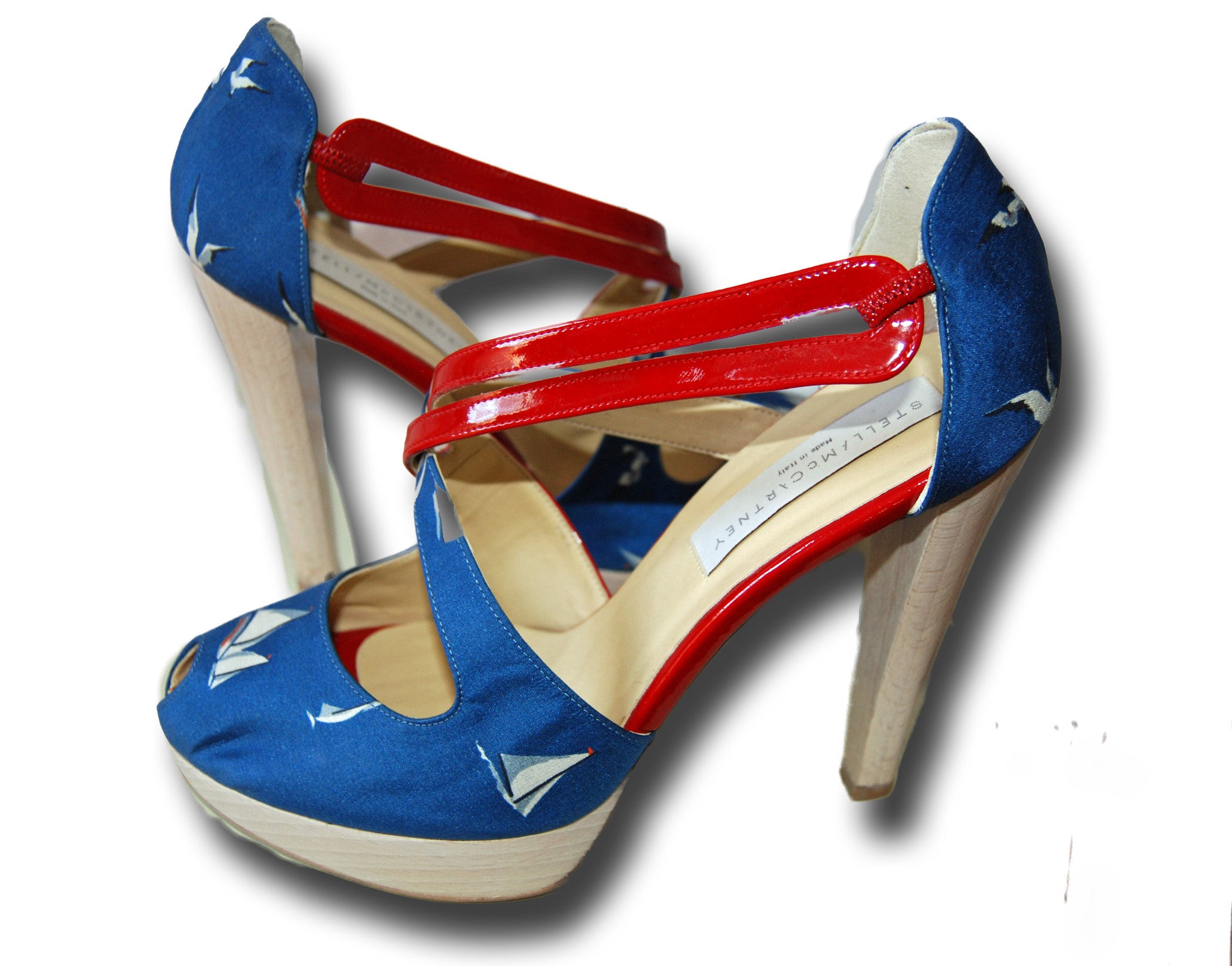 Shoe Dazzle Red White Blue American Flag Stars Stripes Platform Heels Shoes  6.5 | eBay