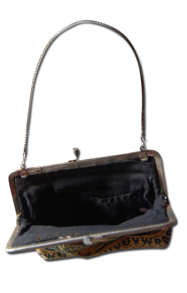 Vintage Pastoral Scene Tapestry Purse - refashioner - 3