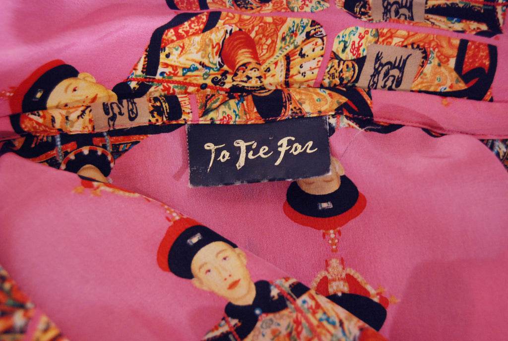 Pink Silk Print Wrap Dress - refashioner - 3