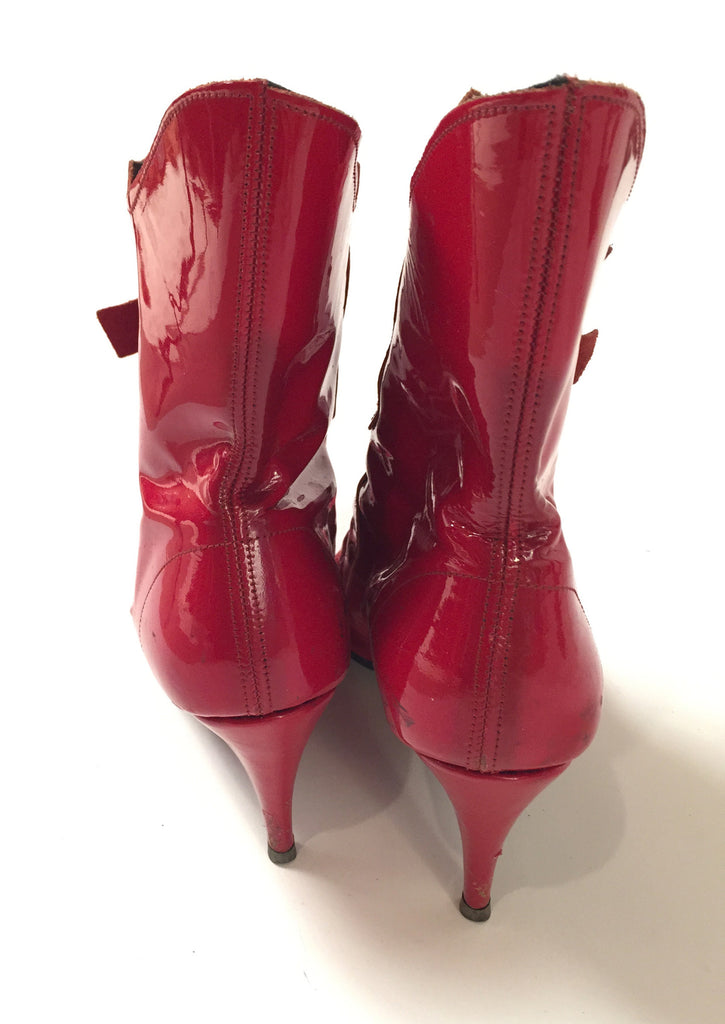 Red Patent Trash & Vaudeville Ankle Boot - refashioner - 4