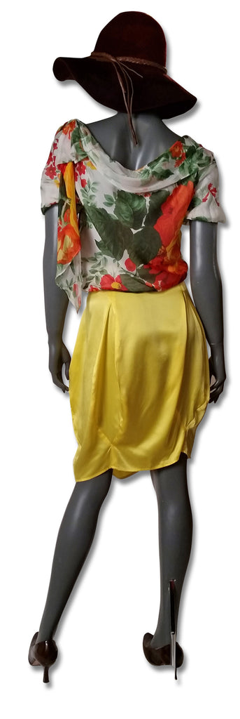 Tuleh Garden Party Silk Draped Blouse - refashioner - 4