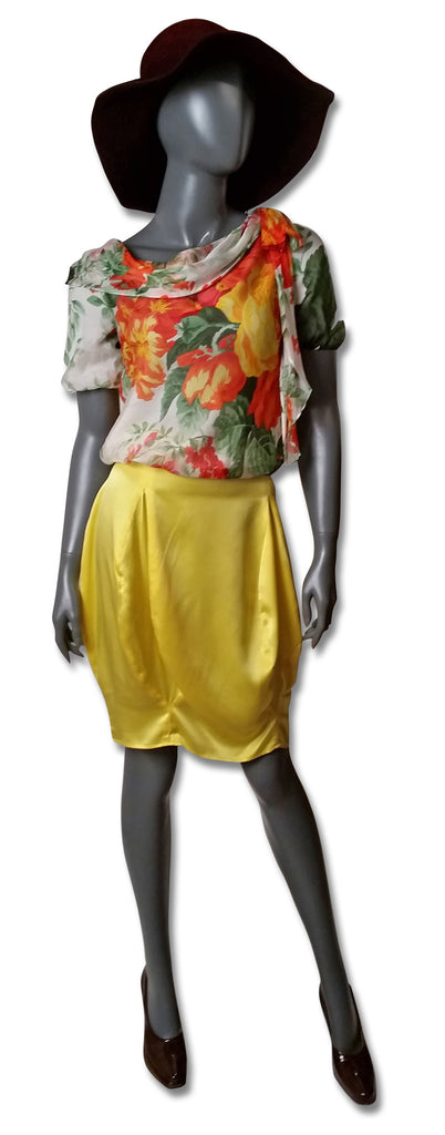 Tuleh Garden Party Silk Draped Blouse - refashioner - 3