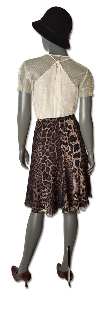 Yves Saint Laurent Leopard Print Skirt - refashioner - 5