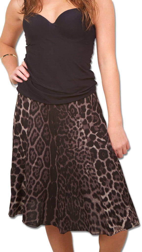 Yves Saint Laurent Leopard Print Skirt - refashioner - 4