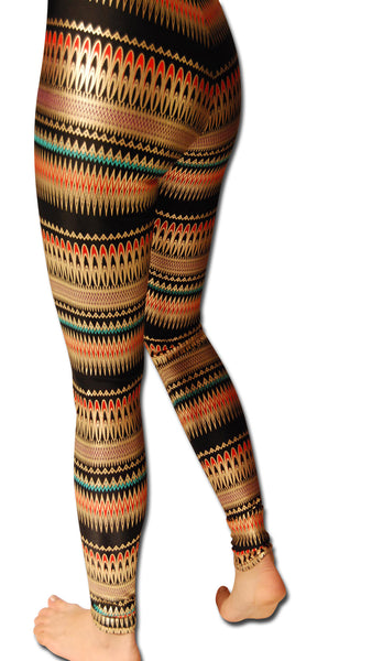Black Milk Gold Zigzag Leggings - refashioner - 1
