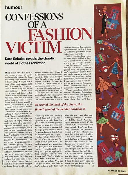 Fashion Victim, confessions of - refashioner