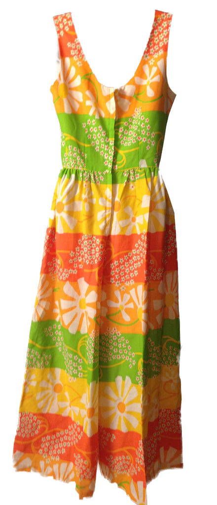 Multifloral Playsuit Deadstock 1970s - refashioner - 3