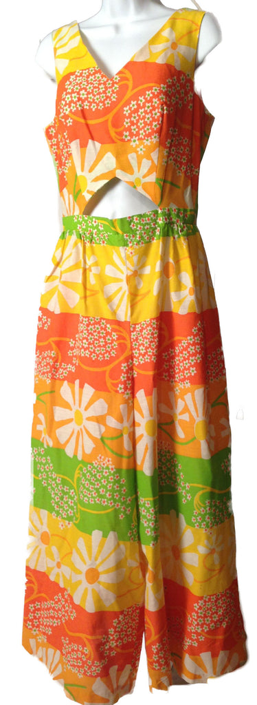 Multifloral Playsuit Deadstock 1970s - refashioner - 1